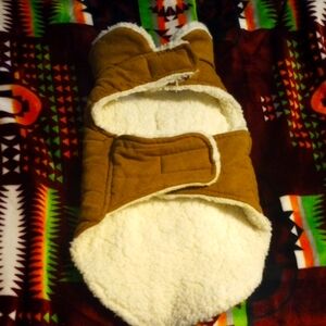 Cozy Tan and Cream Pet Jacket